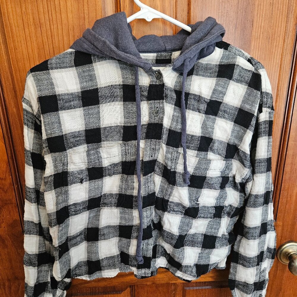American Eagle crop flannel shirt - Sz Med